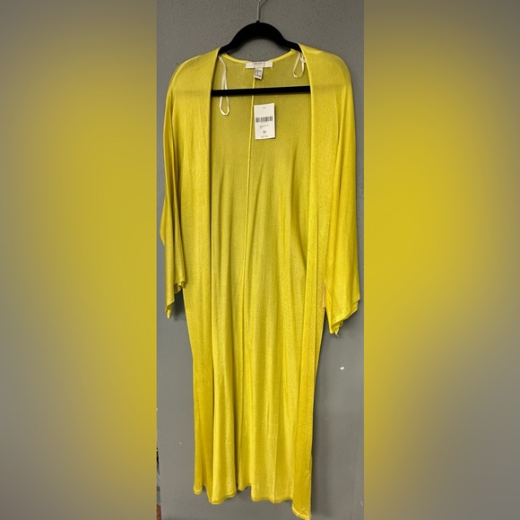 NWT! Yellow/gold shimmery kimono: Forever 21 size M - Picture 2 of 2